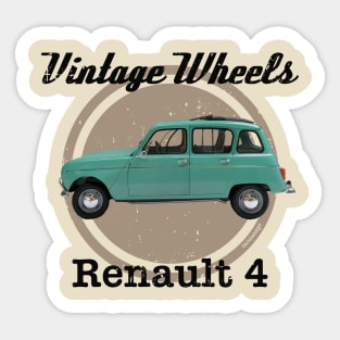 Vintage Wheels - Renault 4 Sticker